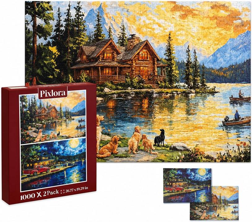Lake Cabin Moonlight Puzzle 2-Pack Review (2026)