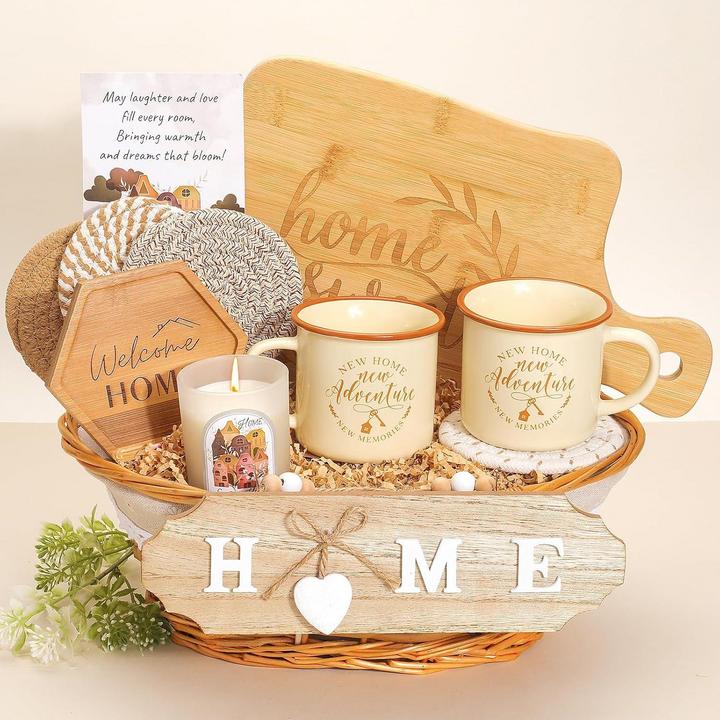 Housewarming Gift Basket with Mugs & Cutting Board — 2026 Review